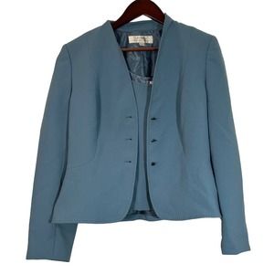 Tahari Arthur S. Levine Light Blue Blazer & Shirt Set Sz 10 / Med Office Formal